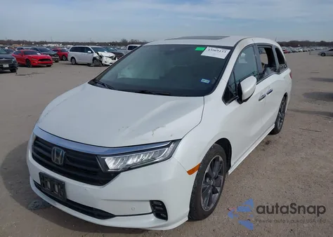 2022 Honda Odyssey Elite z USA, uszkodzony, nr VIN 5FNRL6H97NB062959